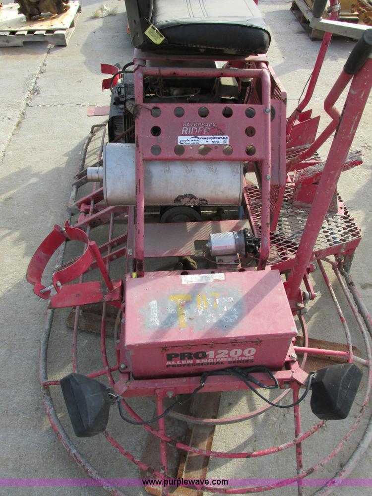 image for item Y9538 Razorback LX990 riding power trowel