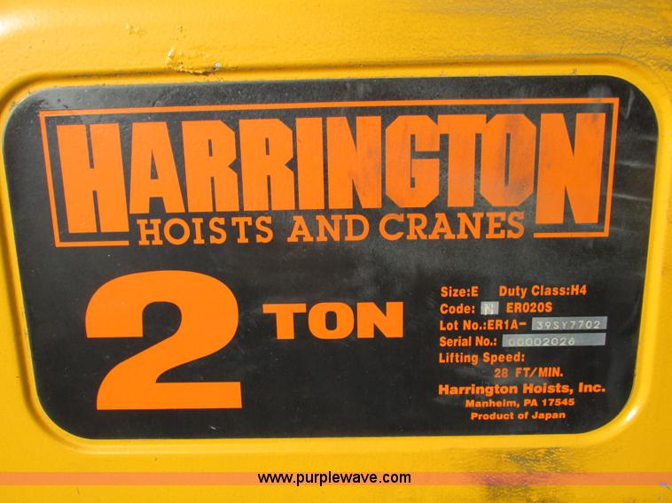image for item Y9616 Harrington two ton hoist