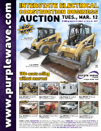 View March 12 Interstate Electrical Construction Business Liquidation Auction flyer