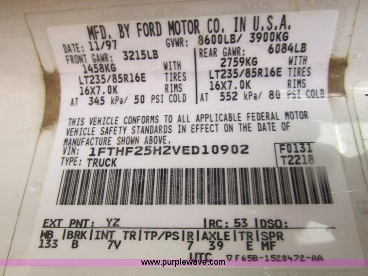 image for item F4239 1997 Ford F250 service truck