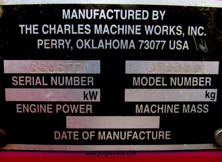 image for item F4242 1999 Ditch Witch 3700DD trencher