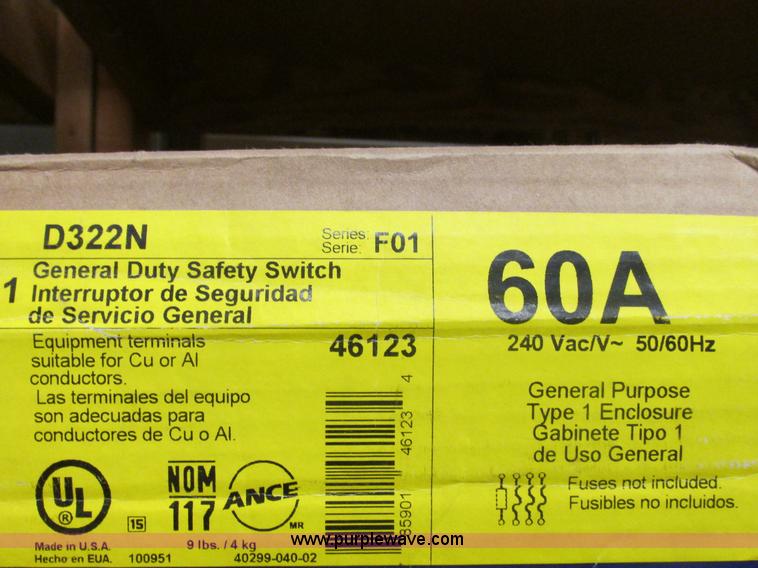 image for item F4244 Assorted electrical breaker boxes and switches