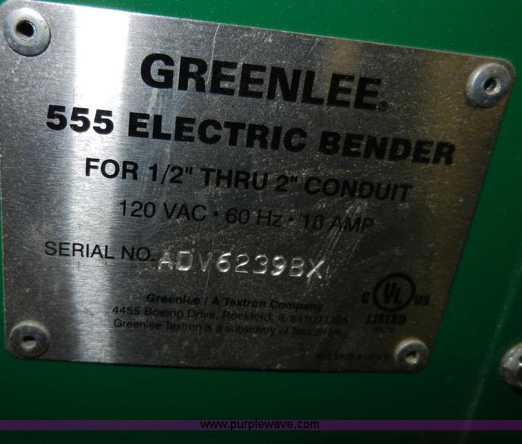 image for item X9124 Greenlee 555 speed bender