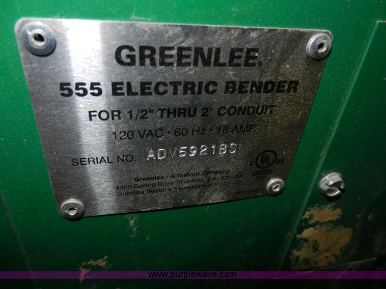 image for item X9125 Greenlee 555 speed bender