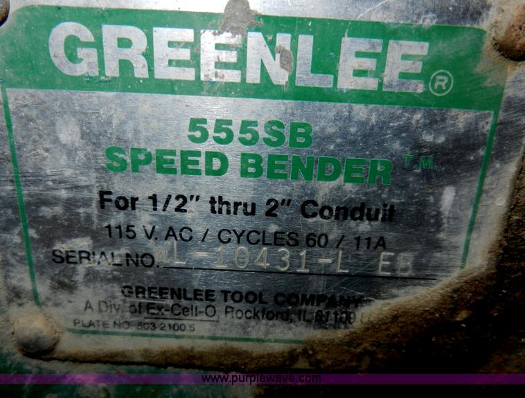 image for item X9126 Greenlee 555 speed bender