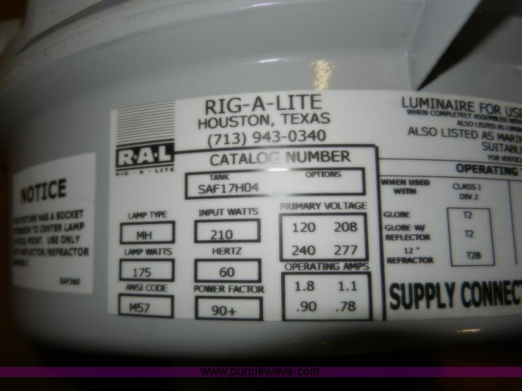 image for item X9789 Light fixtures for hazardous locations