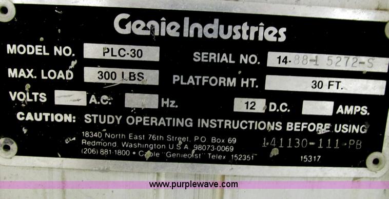 image for item Y9599 (2) Genie lifts