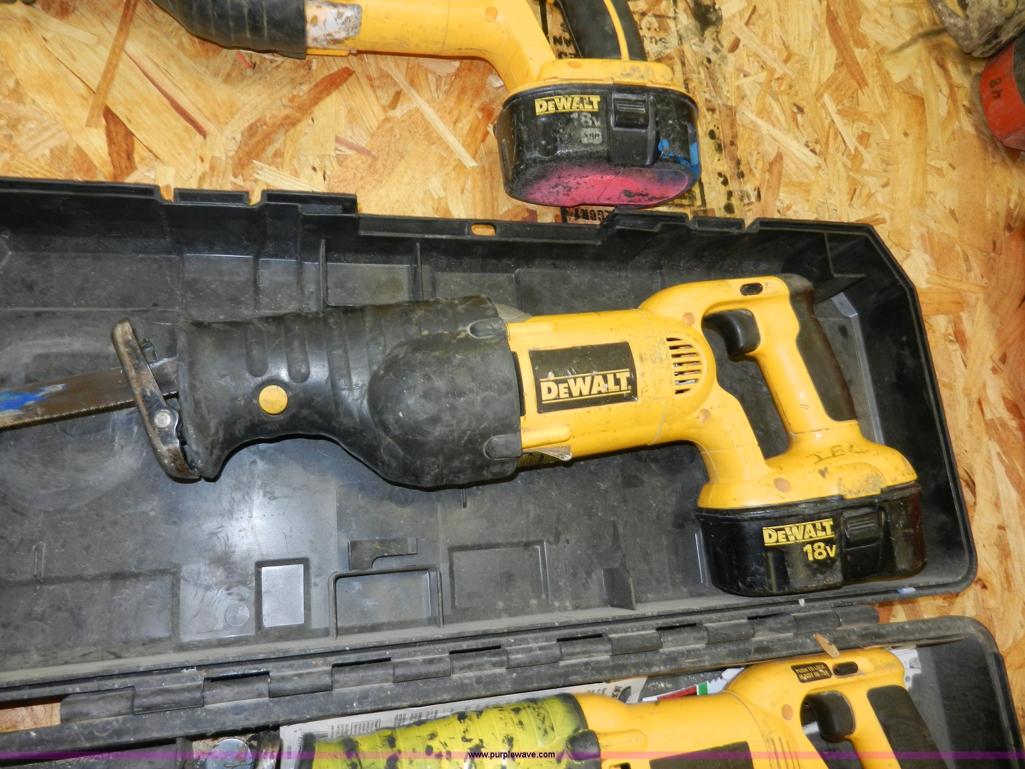 (3) cordless DeWalt sawzalls in Parsons, KS Item X9143 sold Purple Wave