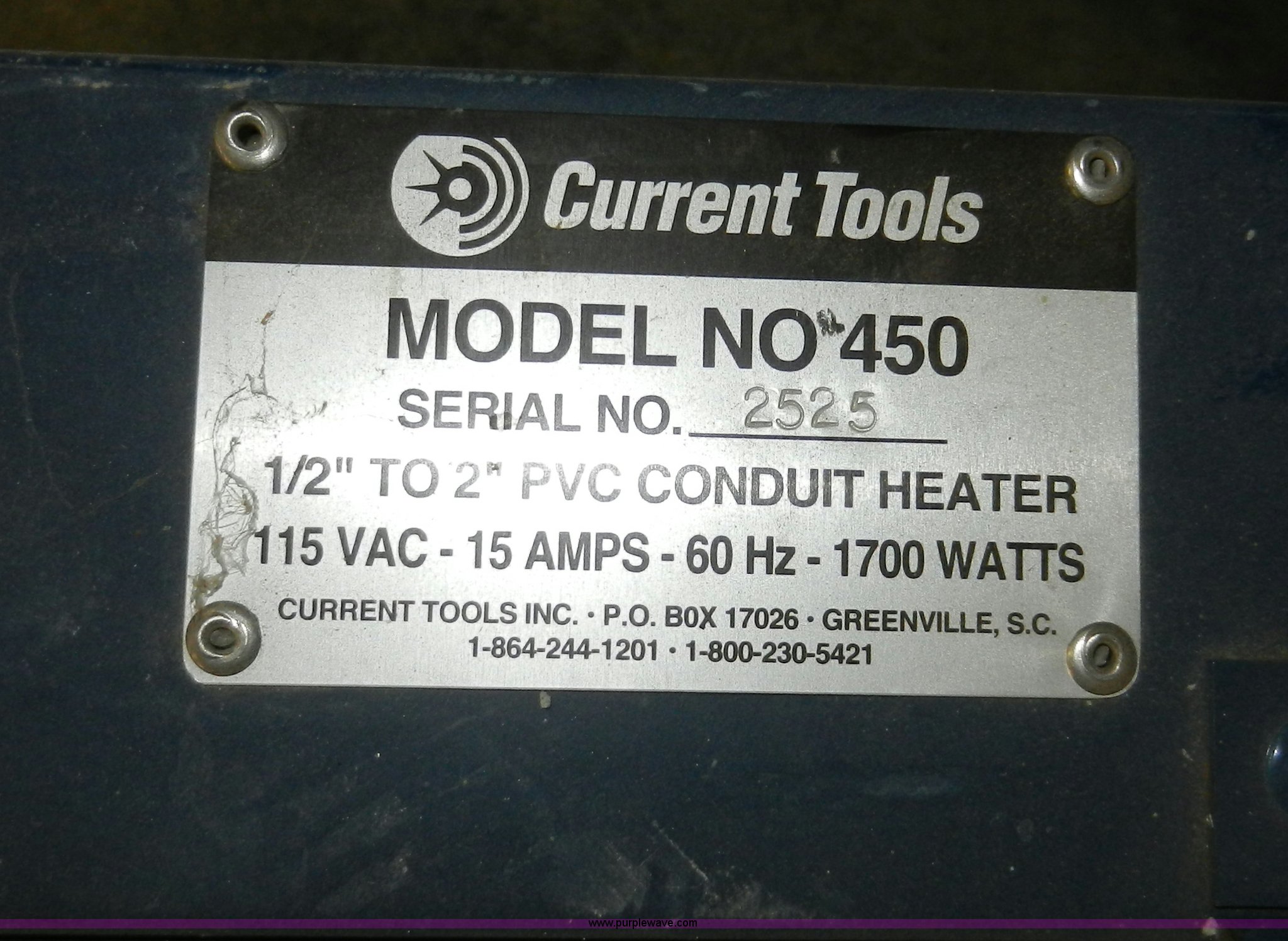 Assorted PVC conduit heaters in Parsons, KS Item X9187 sold Purple Wave