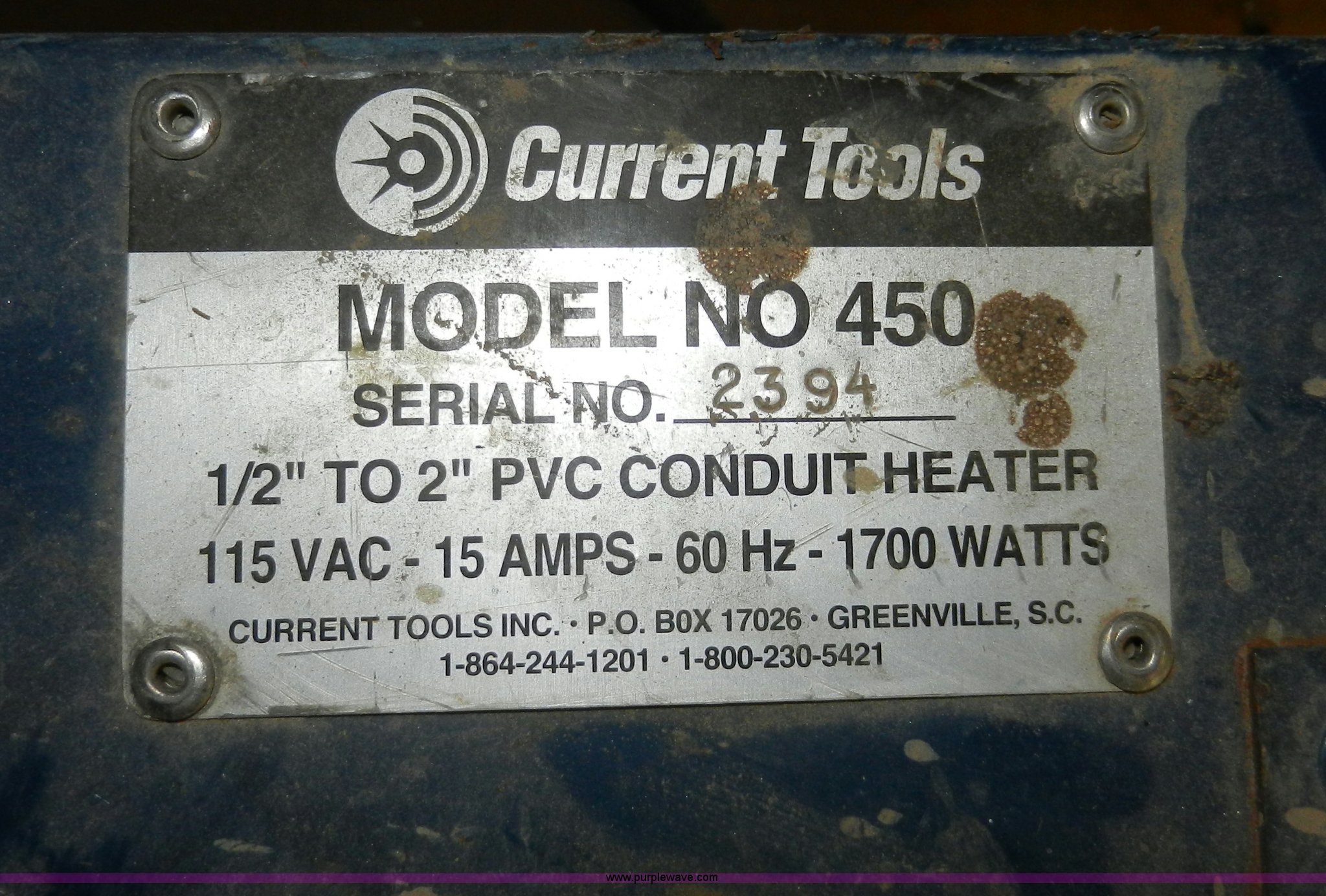 Assorted PVC conduit heaters in Parsons, KS Item X9188 sold Purple Wave