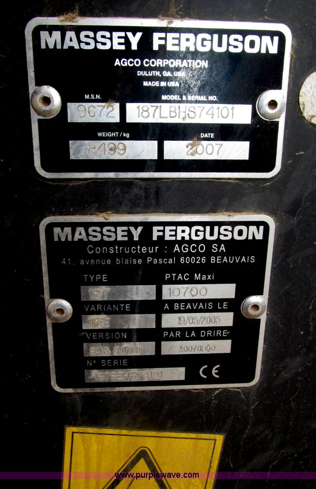 image for item B5380 2007 Hesston 4790 large square baler