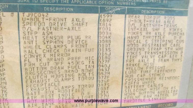 image for item E3779 1984 GMC Brigadier nurse tank truck