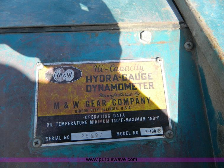 image for item S9231 M&W P-400B dynamometer