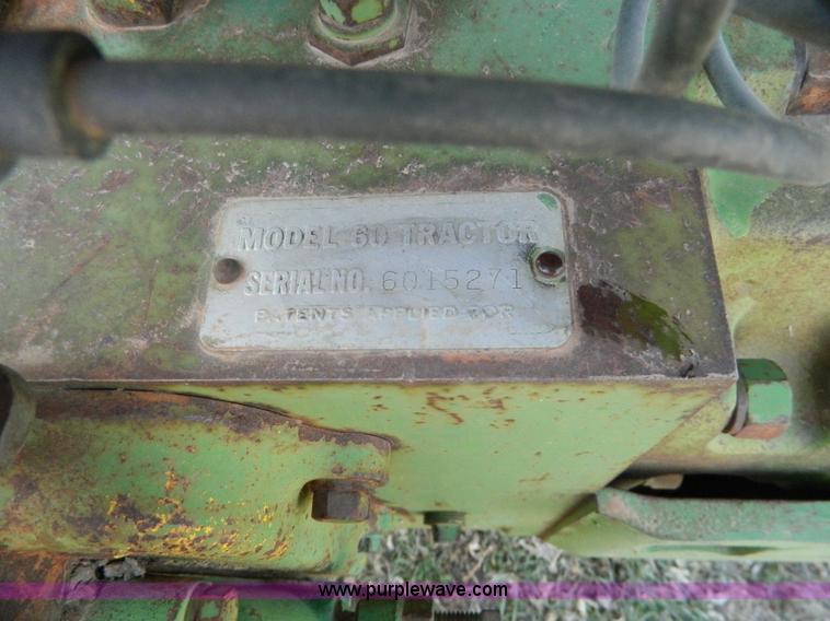 image for item S9235 John Deere 60 tractor