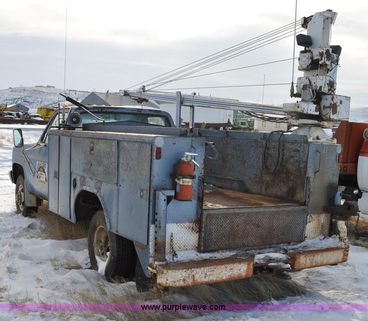 image for item C3323 1982 Chevrolet C30 Custom Deluxe utility bed truck