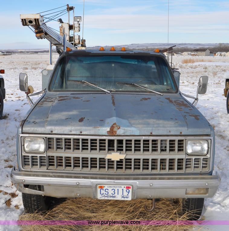 image for item C3323 1982 Chevrolet C30 Custom Deluxe utility bed truck