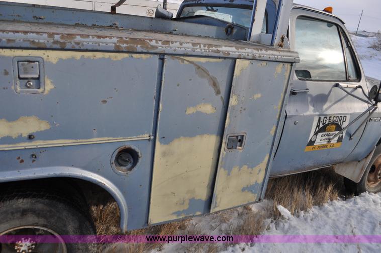 image for item C3323 1982 Chevrolet C30 Custom Deluxe utility bed truck