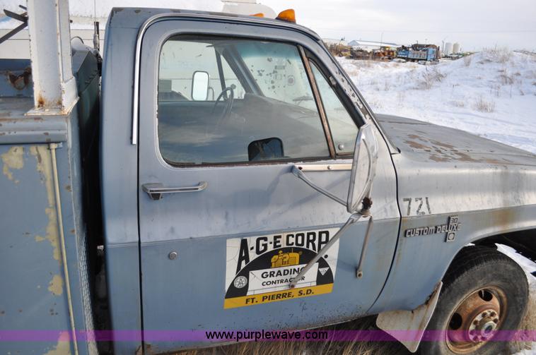 image for item C3323 1982 Chevrolet C30 Custom Deluxe utility bed truck