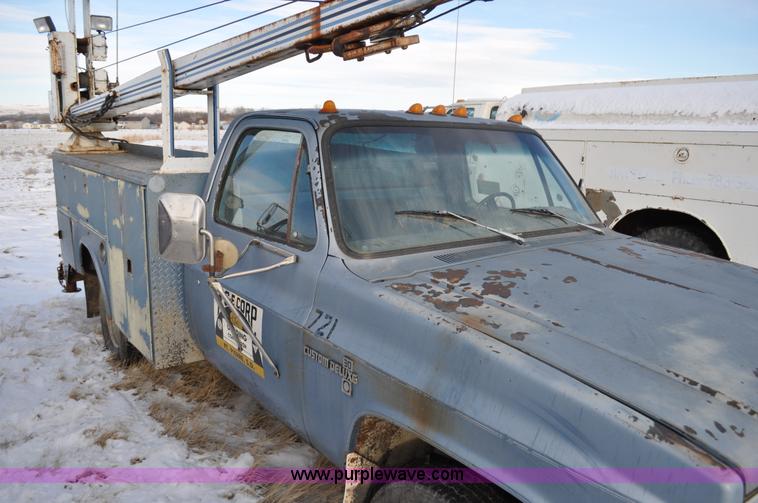 image for item C3323 1982 Chevrolet C30 Custom Deluxe utility bed truck