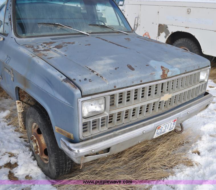 image for item C3323 1982 Chevrolet C30 Custom Deluxe utility bed truck