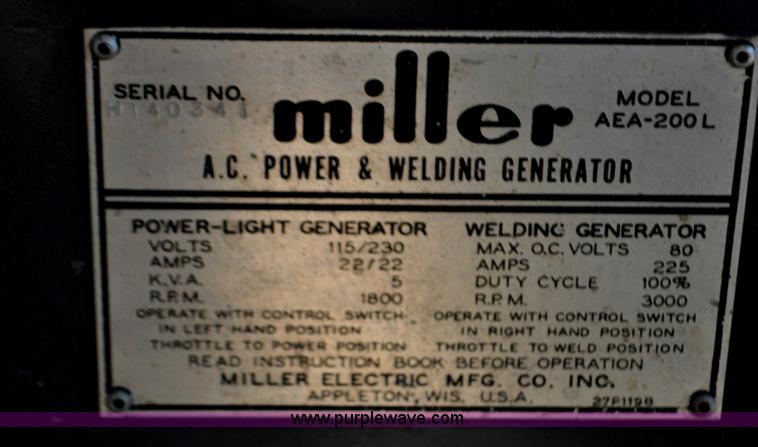 image for item C3353 Miller AC welder/generator