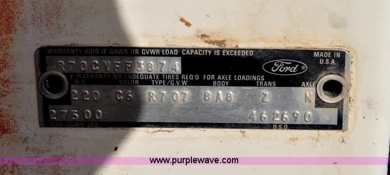 image for item C3377 1980 Ford 7000 Fleet Equipment Corp. tire service truck