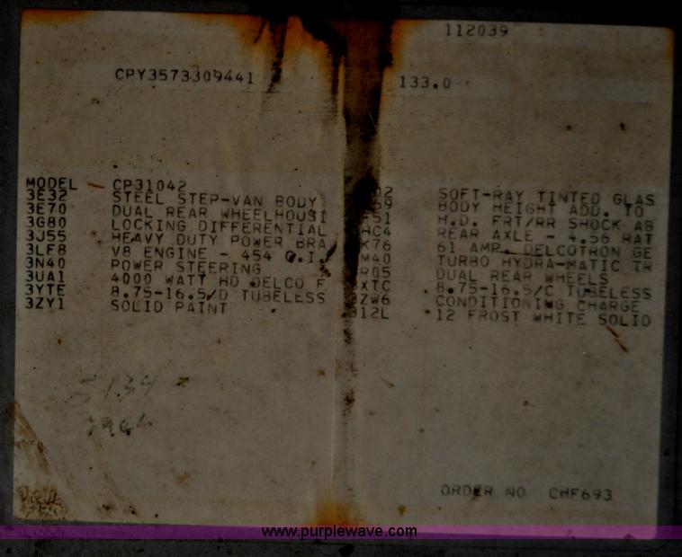 image for item C3402 1977 Chevrolet C30 step van