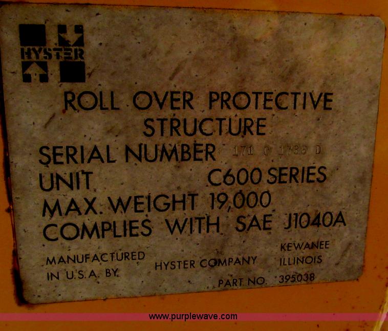 image for item F5910 Hyster C600 series pad foot roller