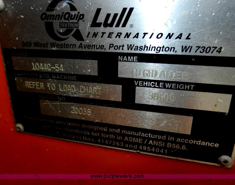 image for item A3916 2003 Lull 1044C-54 telehandler