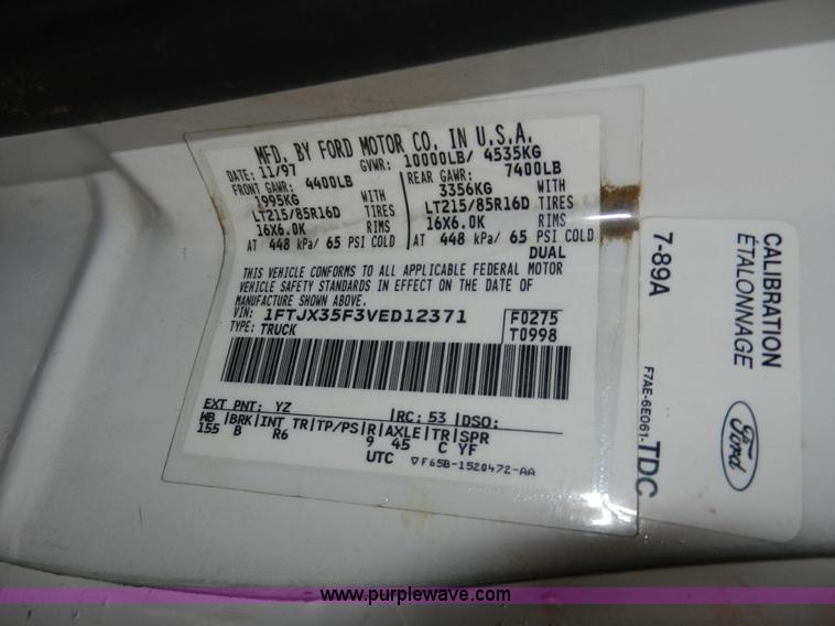 image for item A3966 1997 Ford F350 XLT flatbed pickup truck