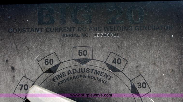 image for item E2572 Miller Big 20 constant current DC arc welder/generator