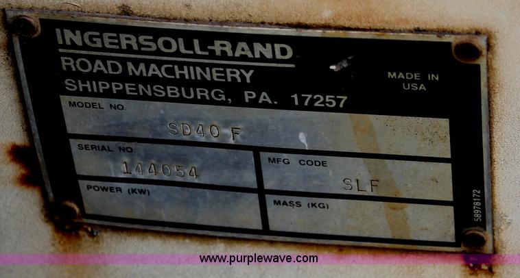 image for item E2580 1996 Ingersoll Rand SD40F padfoot compactor