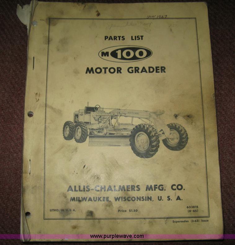 image for item E3085 Allis Chalmers M100 B series motor grader