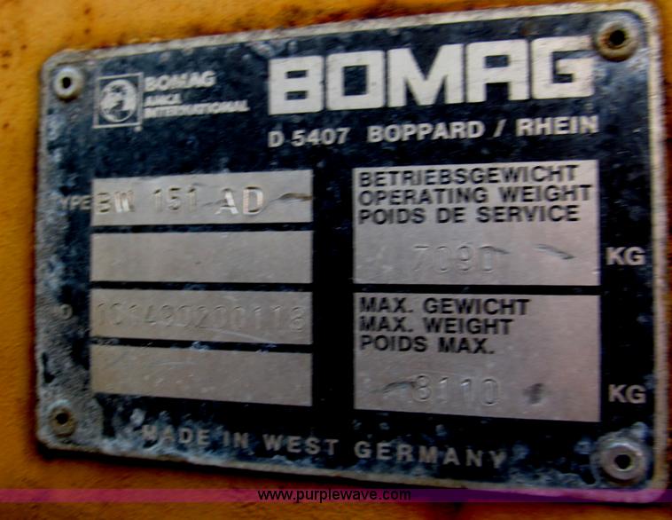 image for item E5888 Bomag BW157AD articulating roller