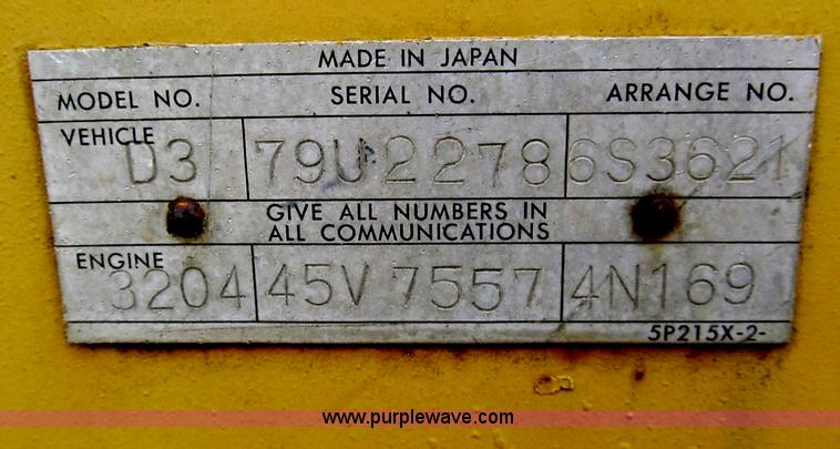 image for item E5892 1975 Caterpillar D3 crawler dozer