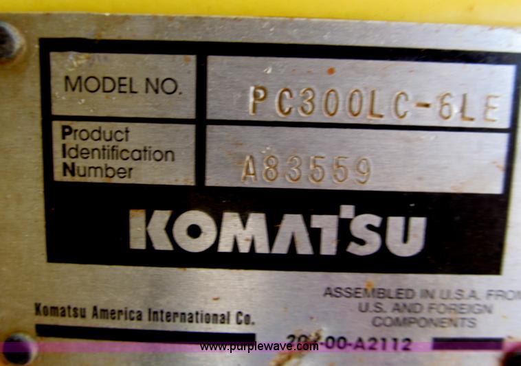 image for item F3131 2000 Komatsu PC300LC-6 excavator