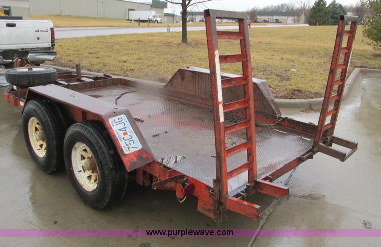 image for item F4398 1989 JFW 12' tandem axle trailer