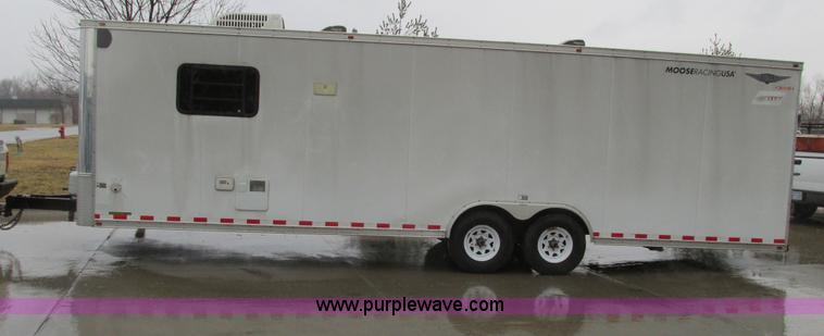 image for item F4402 2002 H&H 28' cargo trailer with living quarters