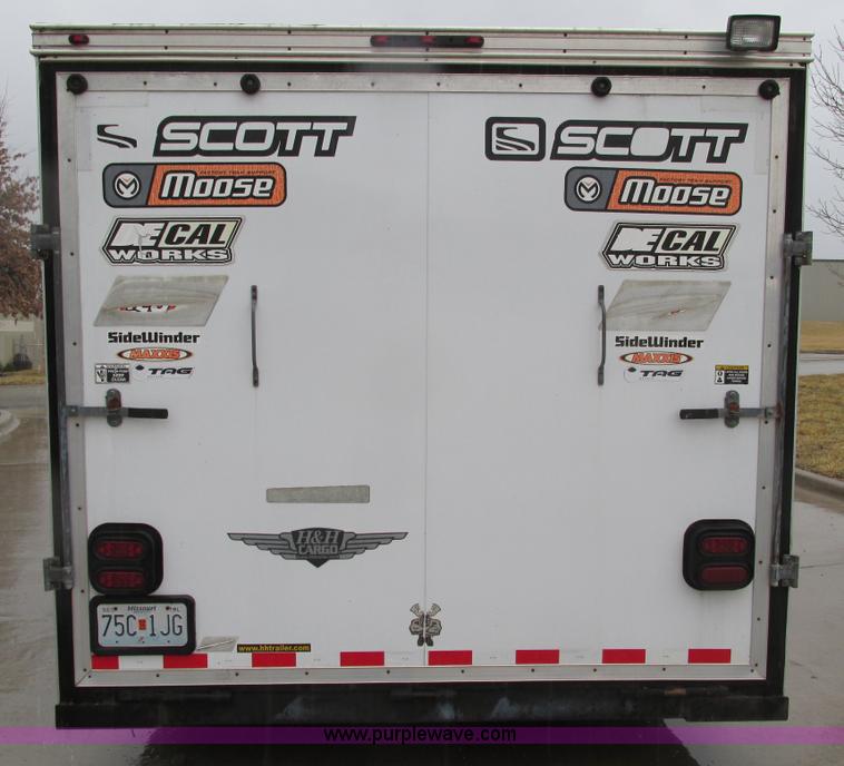 image for item F4402 2002 H&H 28' cargo trailer with living quarters