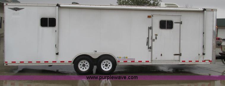 image for item F4402 2002 H&H 28' cargo trailer with living quarters