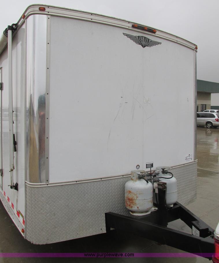 image for item F4402 2002 H&H 28' cargo trailer with living quarters