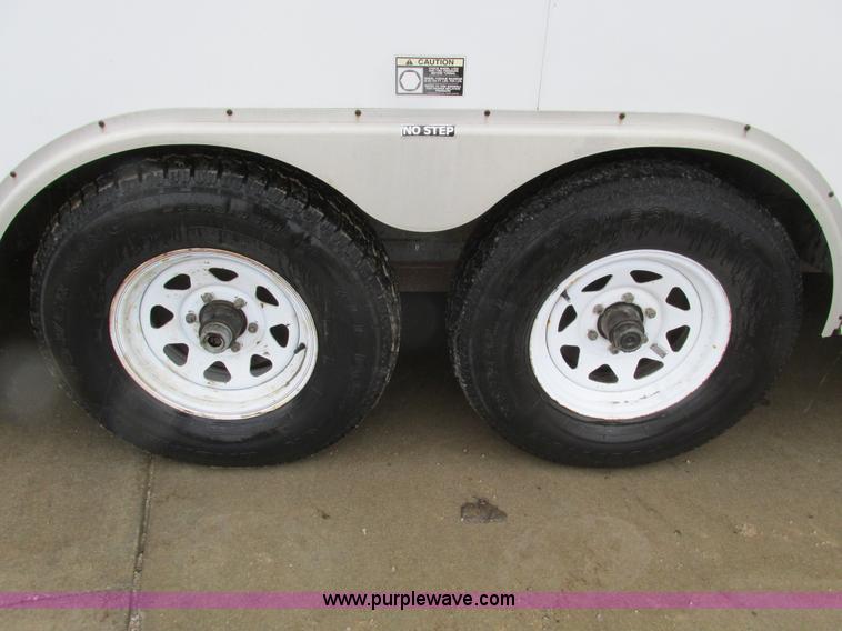 image for item F4402 2002 H&H 28' cargo trailer with living quarters