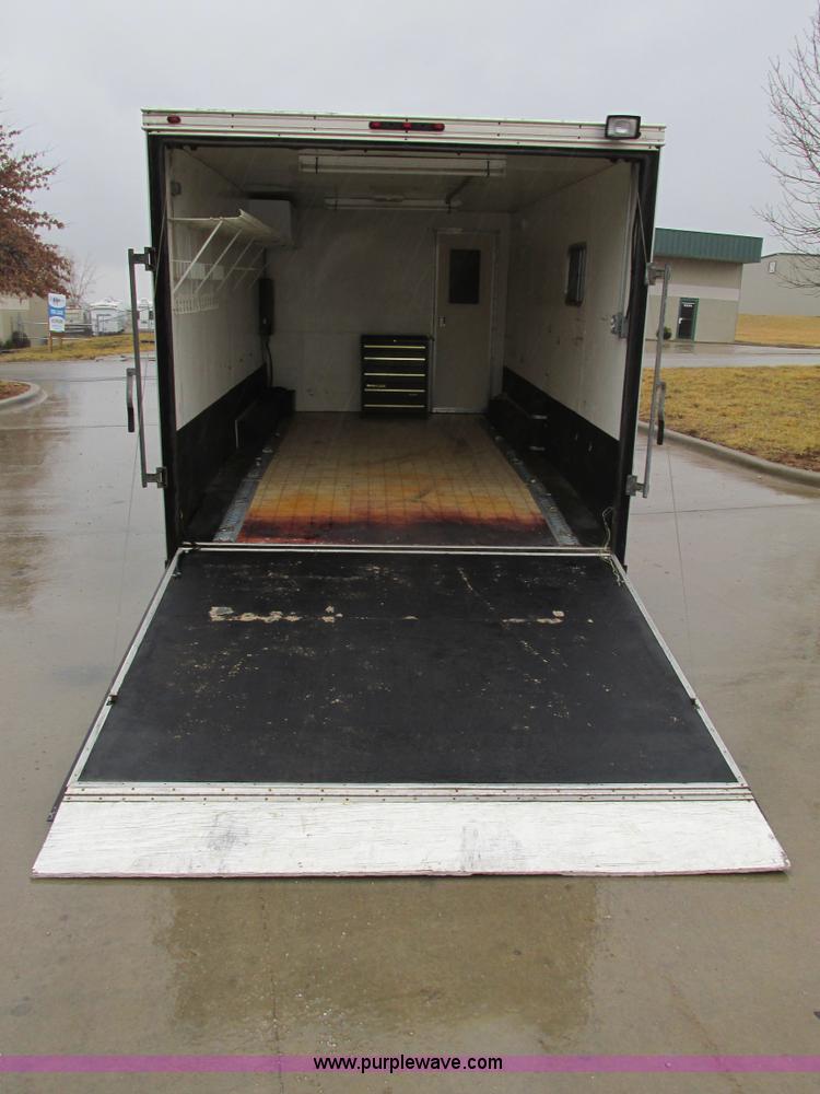 image for item F4402 2002 H&H 28' cargo trailer with living quarters