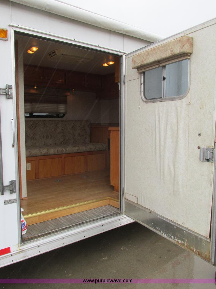 image for item F4402 2002 H&H 28' cargo trailer with living quarters
