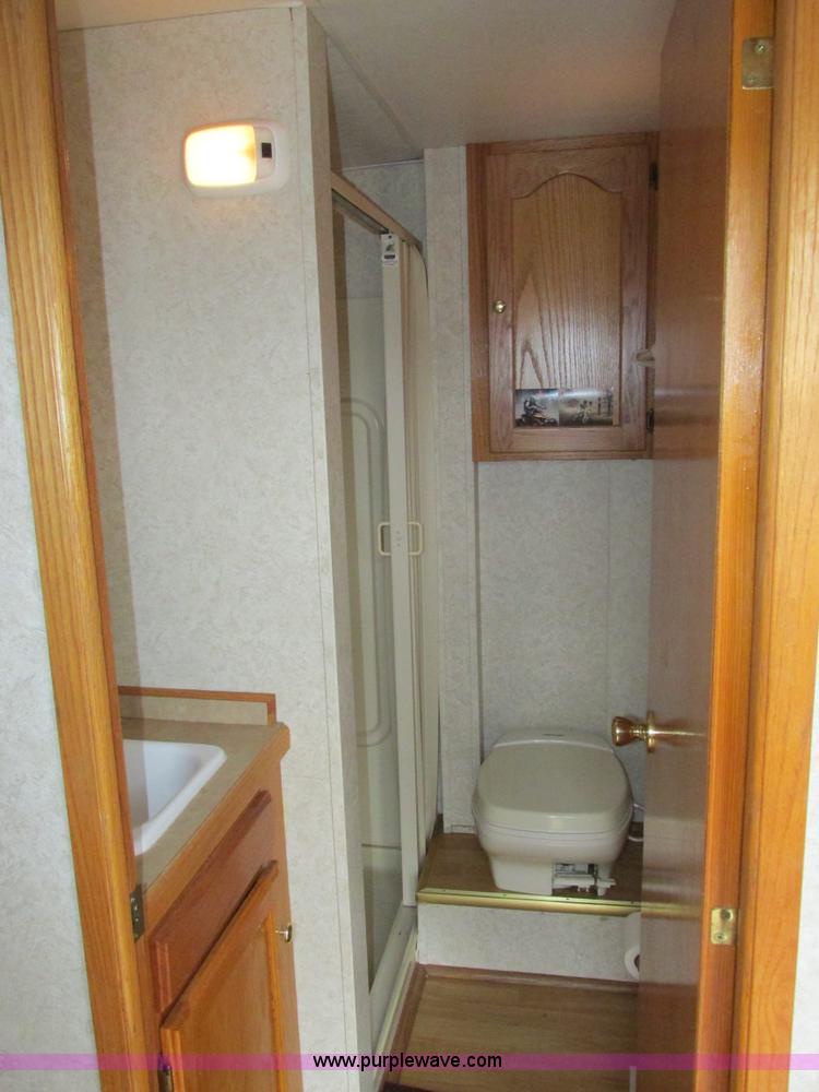 image for item F4402 2002 H&H 28' cargo trailer with living quarters