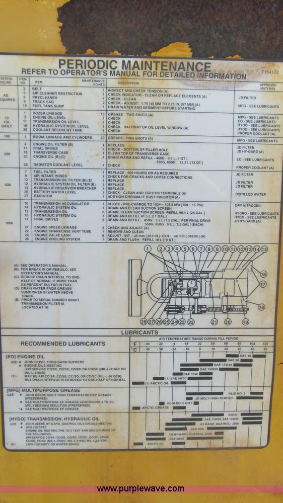 image for item G5645 1997 John Deere 550G dozer
