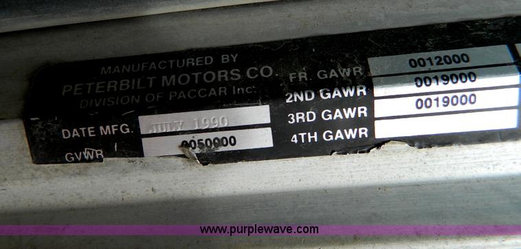 image for item G7614 1991 Peterbilt 377 dump truck