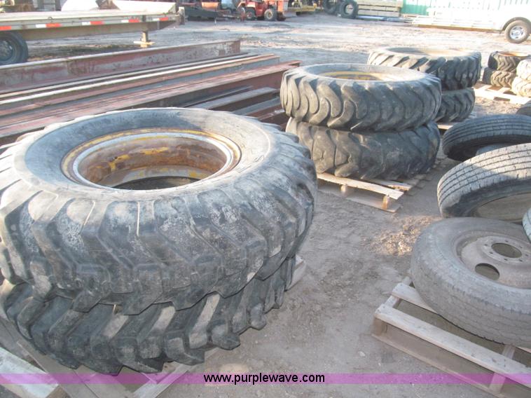 image for item K9684 (6) 13.00-24 10-ply tires on steel wheels