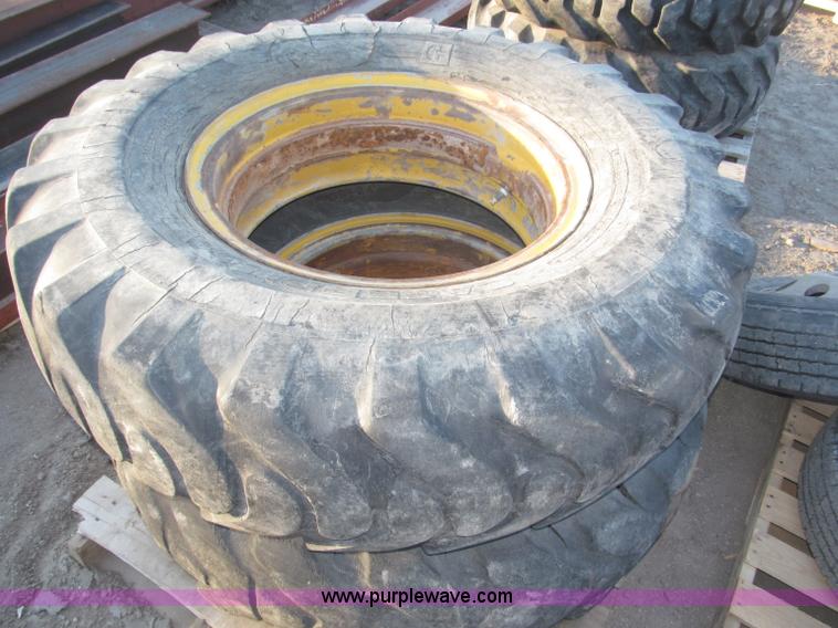 image for item K9684 (6) 13.00-24 10-ply tires on steel wheels