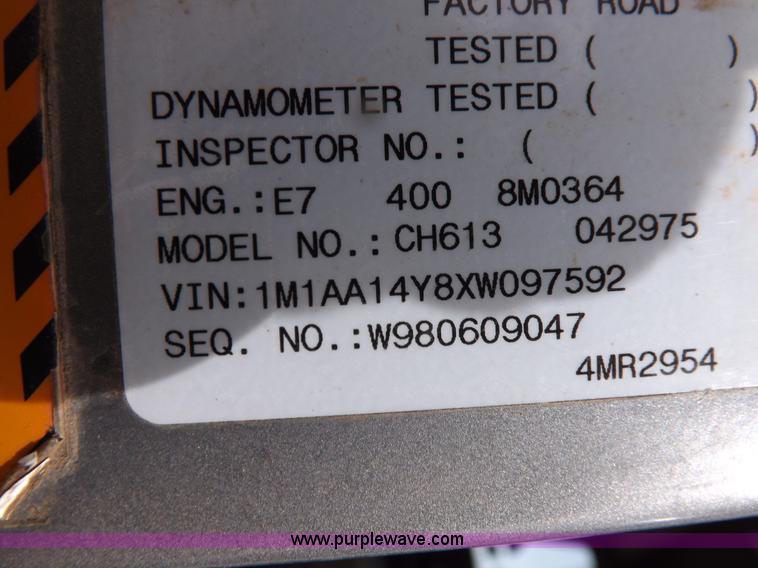 image for item F6409 1999 Mack CH613 vacuum truck